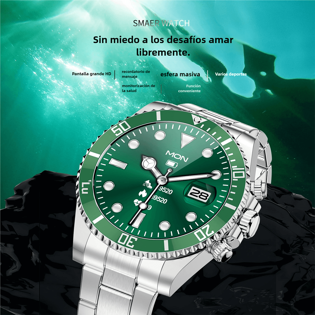 Reloj Inteligente Resistente con Llamadas, Monitor de Salud, 10 ATM Impermeable y 21 Días de Batería SW028 - Yesmart