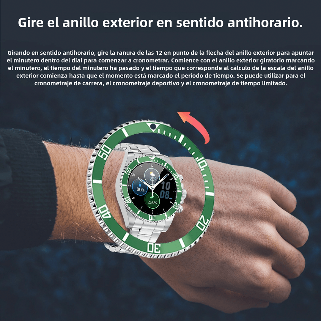 Reloj Inteligente Resistente con Llamadas, Monitor de Salud, 10 ATM Impermeable y 21 Días de Batería SW028 - Yesmart