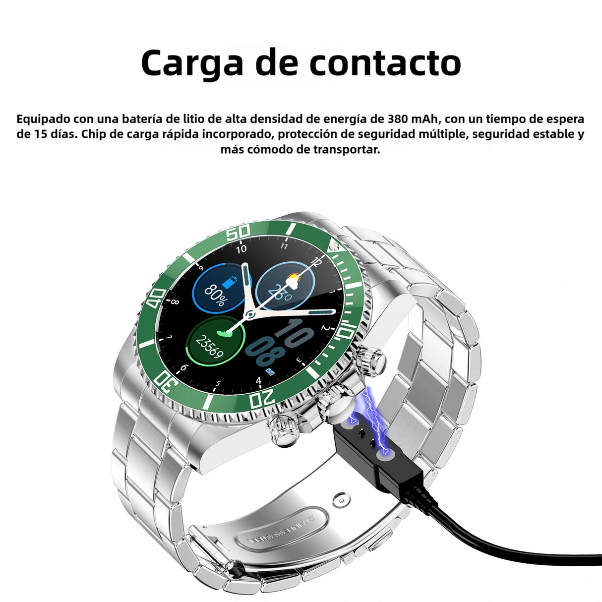 Reloj Inteligente Resistente con Llamadas, Monitor de Salud, 10 ATM Impermeable y 21 Días de Batería SW028 - Yesmart