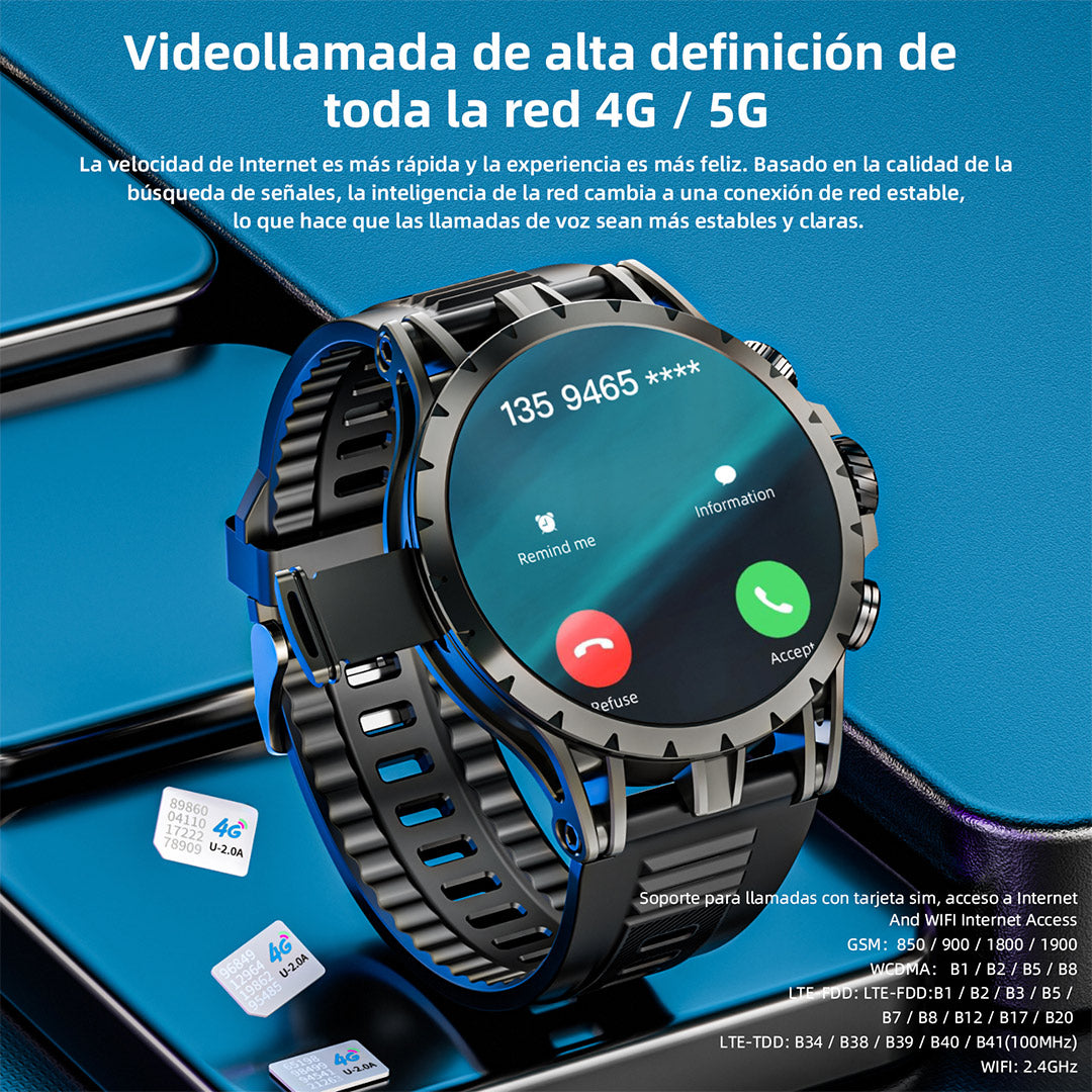 Reloj Inteligente 4G AMOLED con Cámara, GPS y Conectividad Bluetooth SW036 - Yesmart