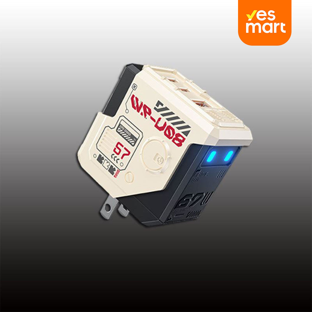 Cargador 67W con Triple Puerto y Diseño Plegable para Carga Rápida CI006