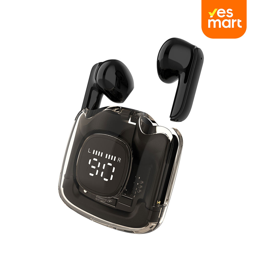 Auriculares inalámbricos in-ear negros, Bluetooth 5.2, con larga duración en espera -BH003