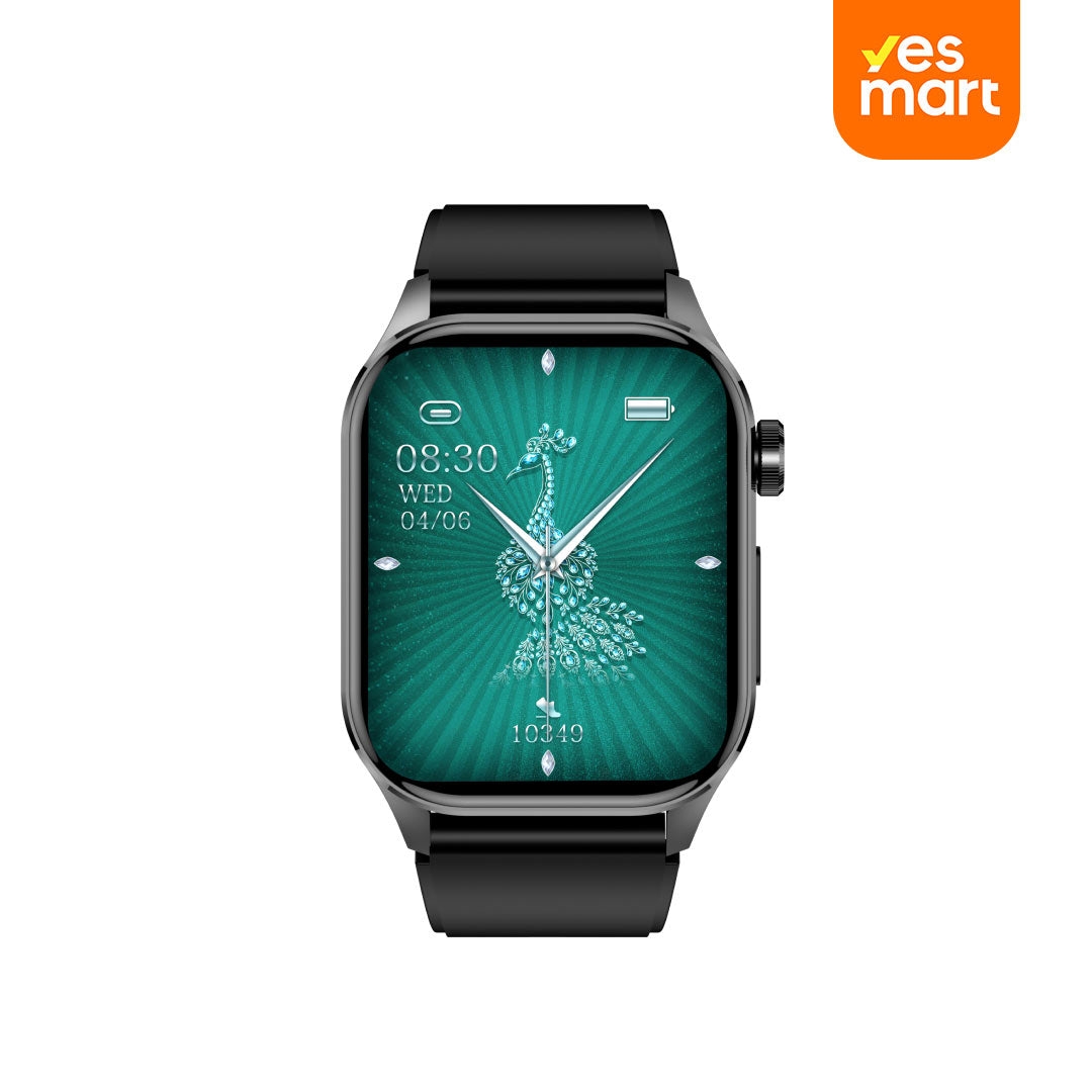 Reloj inteligente 2.04” AMOLED Pantalla HD con Monitor de Salud Integral, 150 Modos Deportivos, IP68 Resistente al Agua, Bluetooth 5.2 y ECG SW031