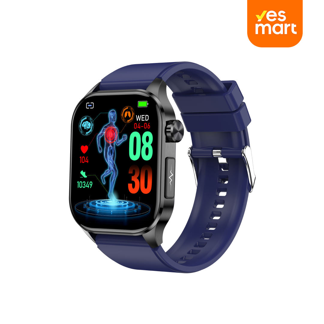 Reloj inteligente 2.04” AMOLED Pantalla HD con Monitor de Salud Integral, 150 Modos Deportivos, IP68 Resistente al Agua, Bluetooth 5.2 y ECG SW031