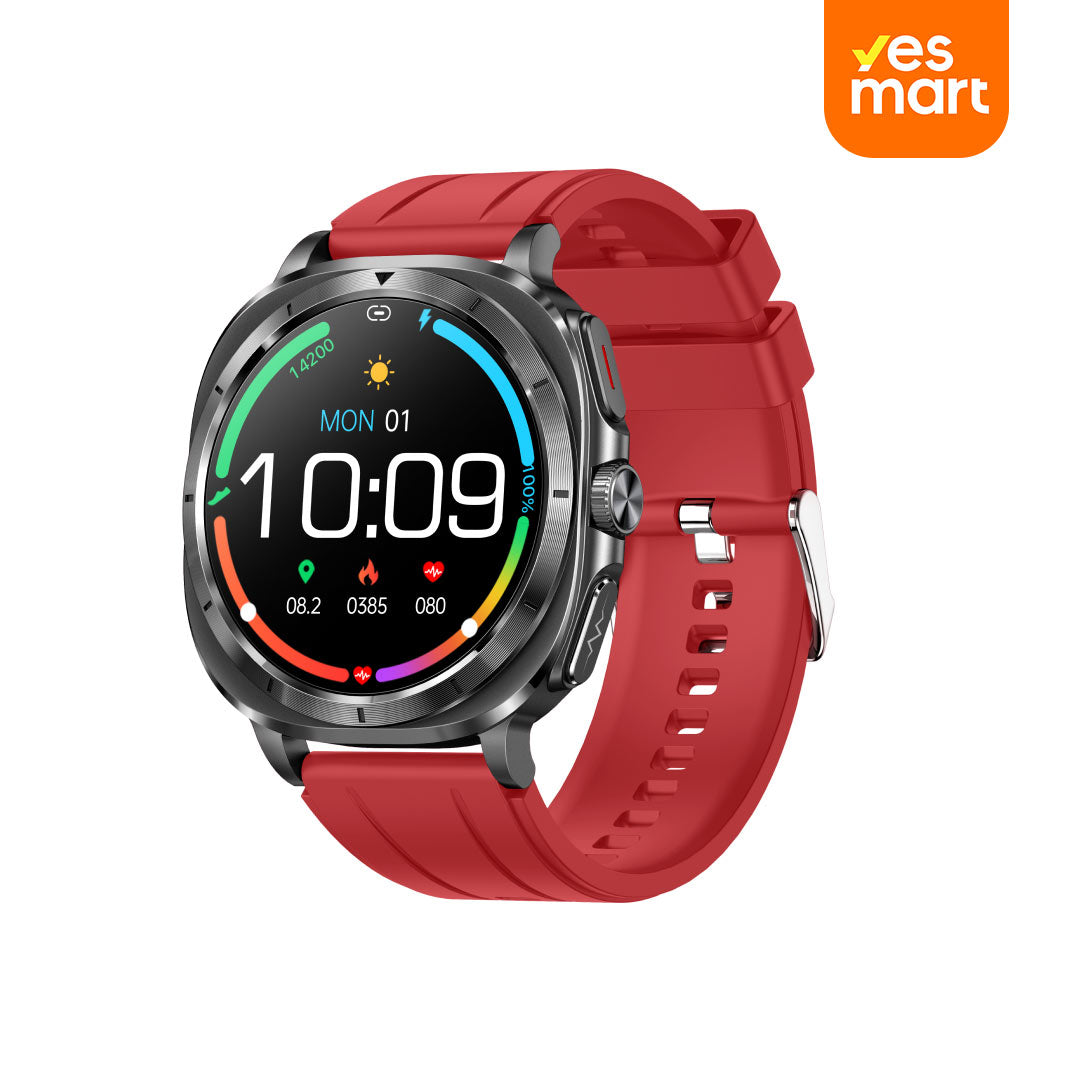 Reloj inteligente AMOLED 1.43” Pantalla HD con Monitor de Salud Integral, 150 Modos Deportivos, IP68 Resistente al Agua, Larga Duración de Batería y Bluetooth 5.2 SW030