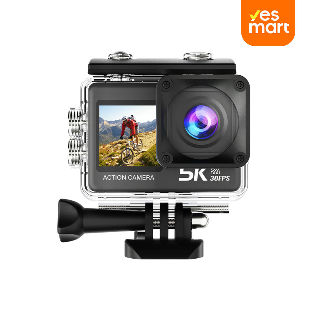 Cámara Deportiva 5K Sumergible con Doble Pantalla y Wi-Fi CC001