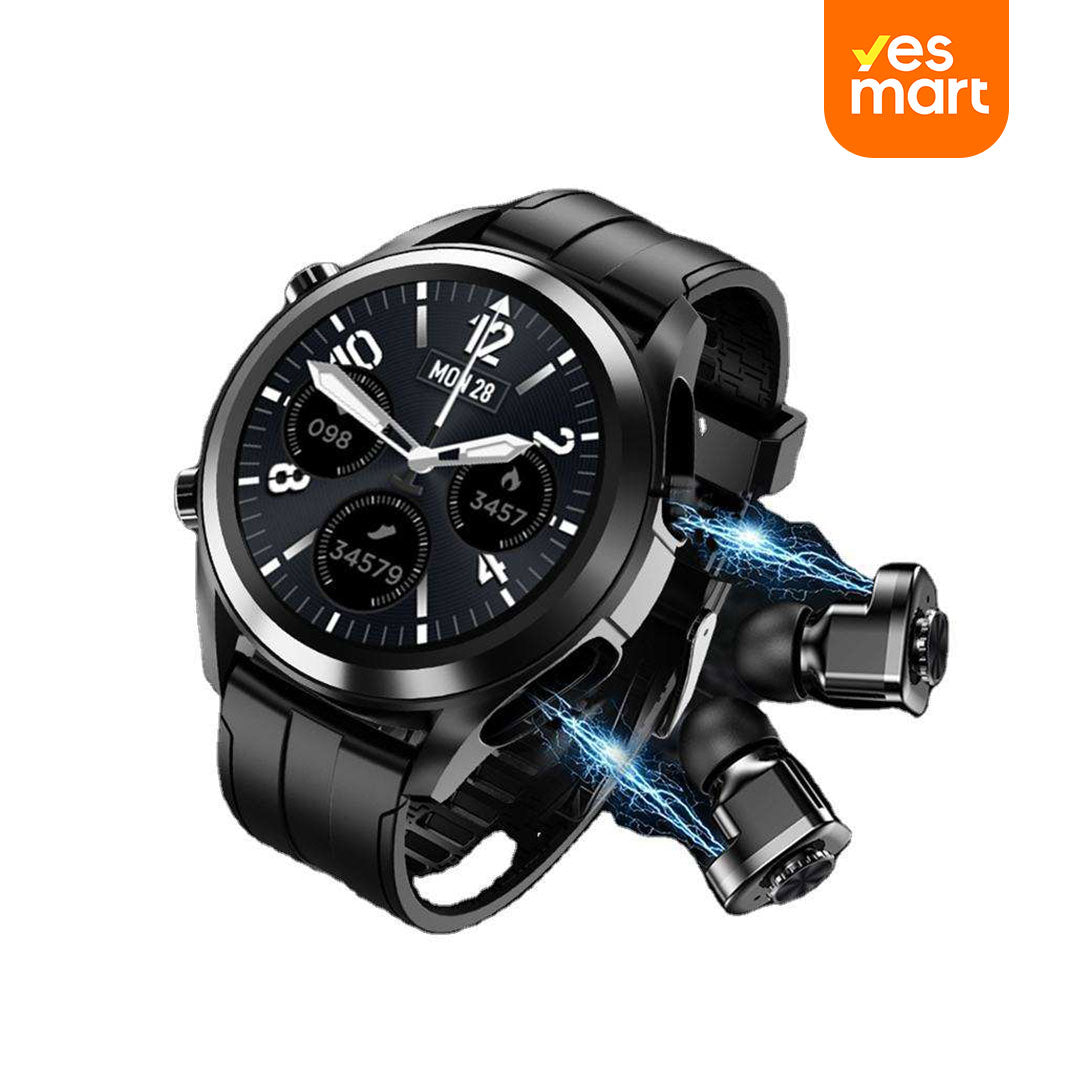 Reloj inteligente 2 en 1 con Auriculares Inalámbricos TWS, Bluetooth 5.0, IP67, Compatible con iPhone y Android -SW025