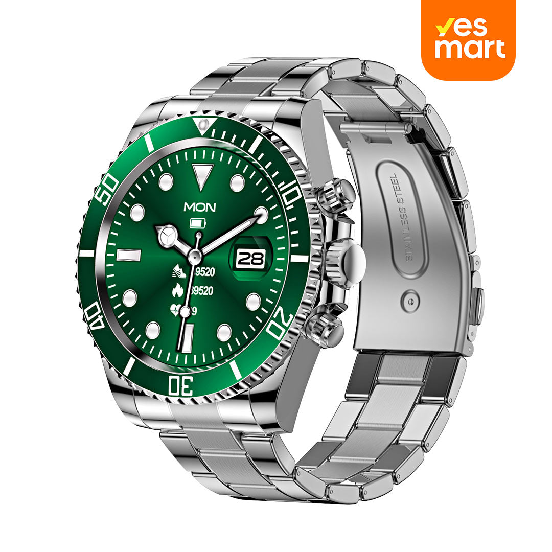 Reloj Inteligente Resistente con Llamadas, Monitor de Salud, 10 ATM Impermeable y 21 Días de Batería SW028