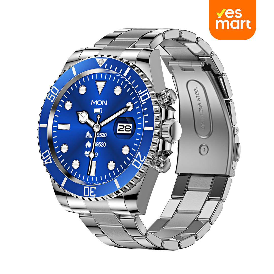 Reloj Inteligente Resistente con Llamadas, Monitor de Salud, 10 ATM Impermeable y 21 Días de Batería SW028