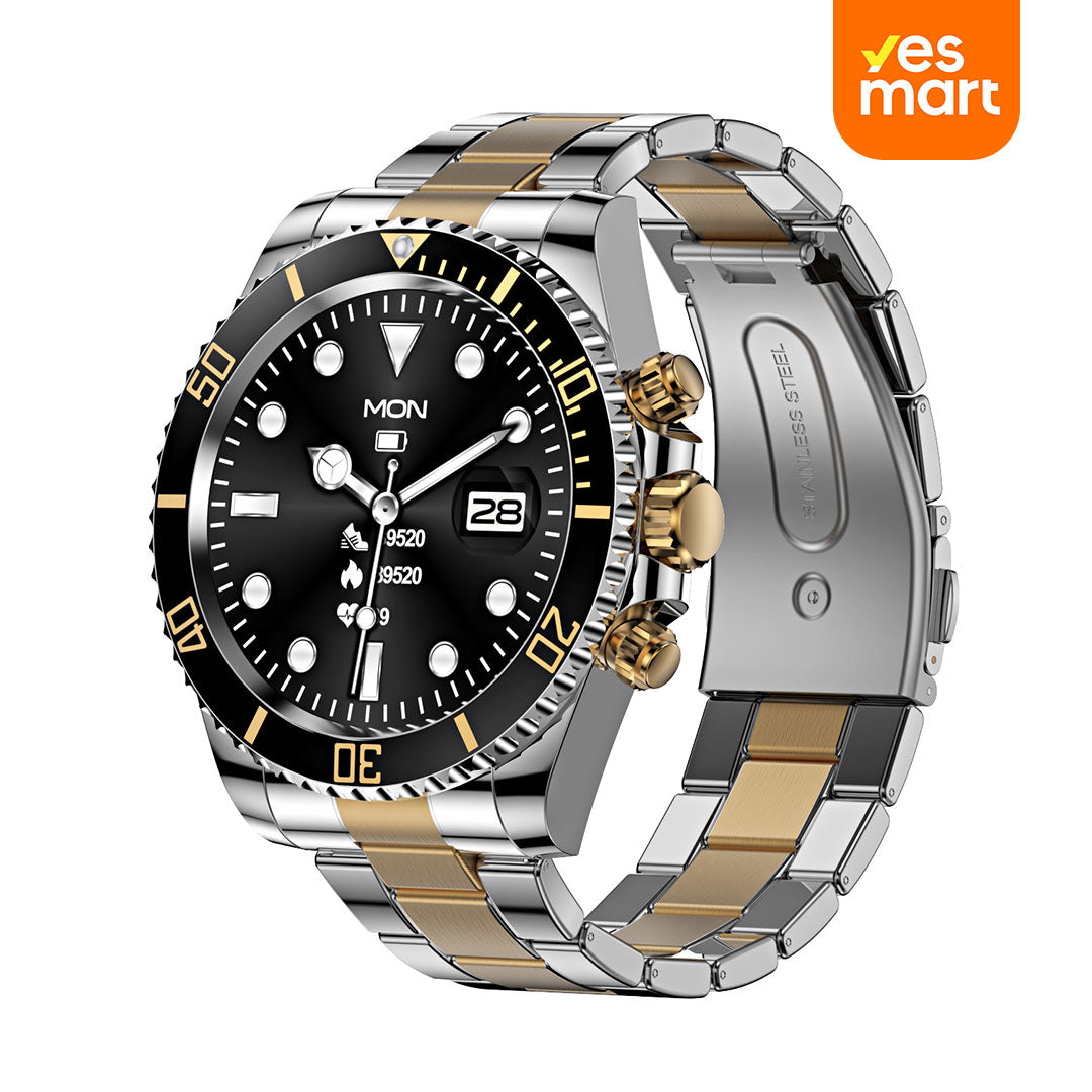 Reloj Inteligente Resistente con Llamadas, Monitor de Salud, 10 ATM Impermeable y 21 Días de Batería SW028