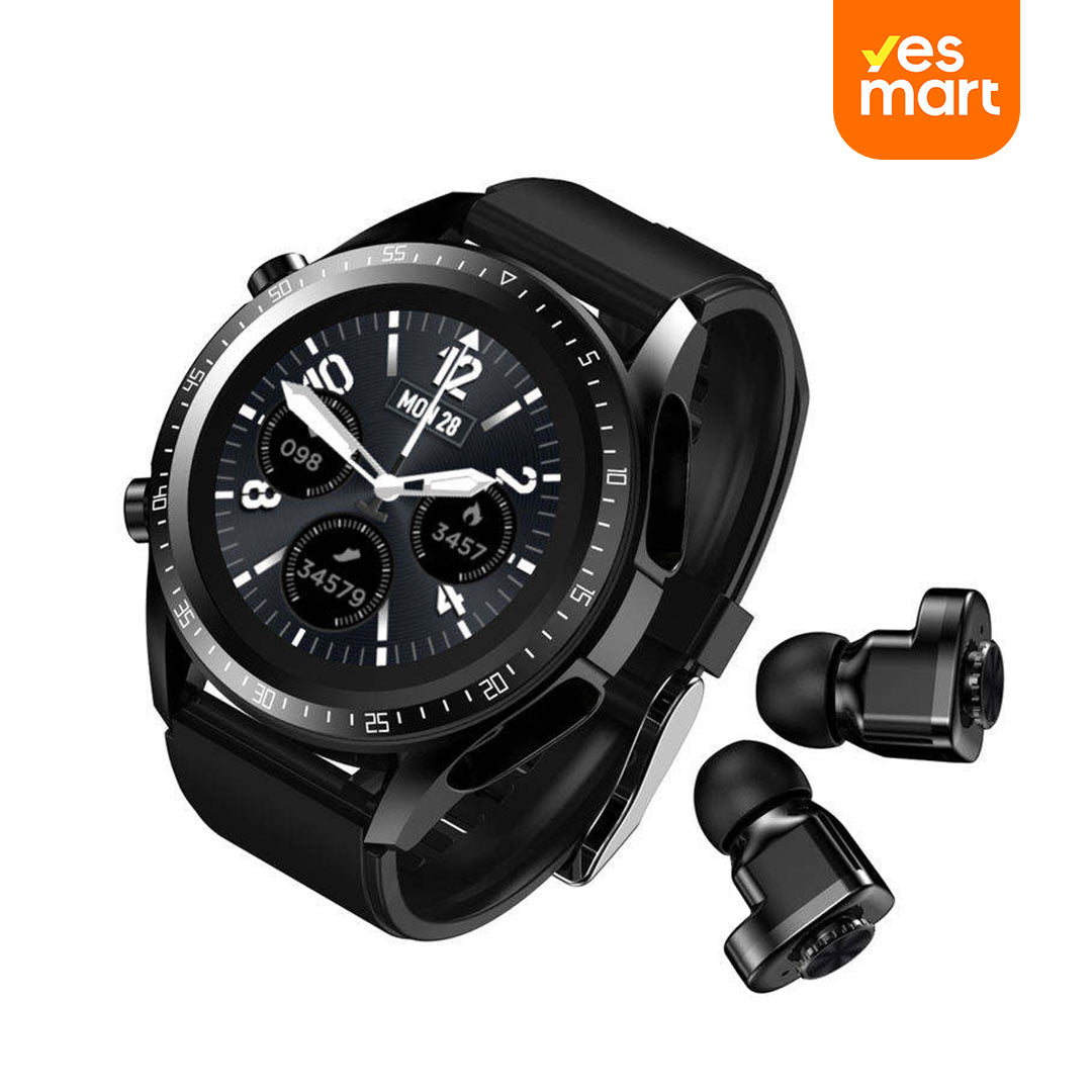 Reloj inteligente 2 en 1 con Auriculares Inalámbricos TWS, Bluetooth 5.0, IP67, Compatible con iPhone y Android -SW025