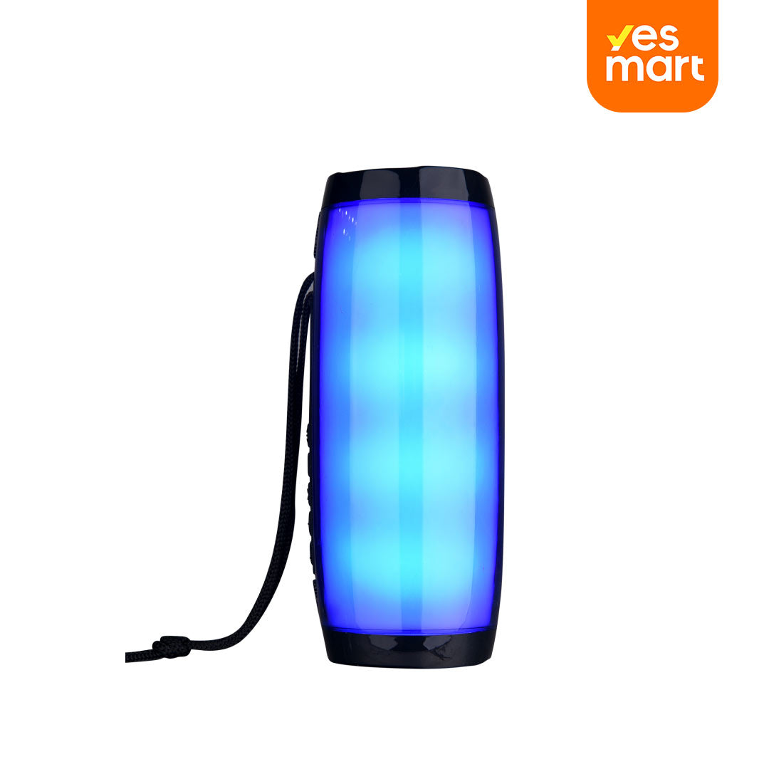 Altavoz Bluetooth con FM, LED Multicolor y Conexión de Audio BS016