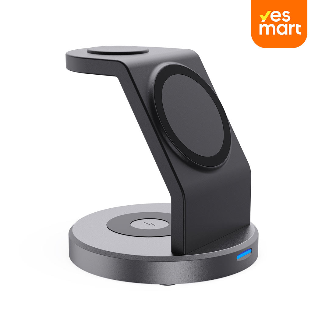 Soporte Magnético de Cargador Inalámbrico 3 en 1 para iPhone, iWatch y AirPods con Carga Rápida CI007
