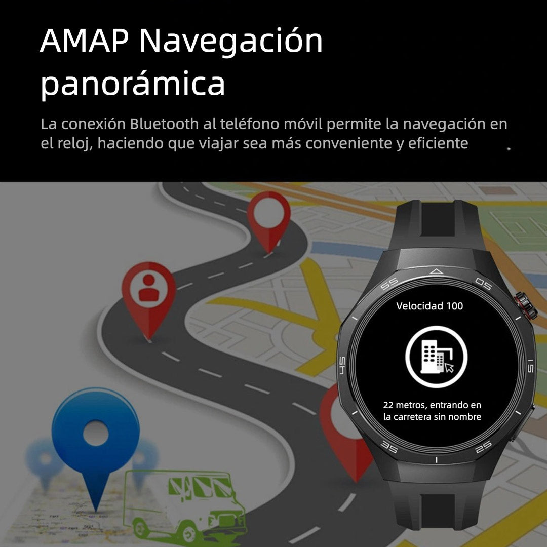 Reloj Inteligente Deportivo con Pantalla HD, Navegación GPS, Bolsa de Valores y Asistente de Voz – SW039