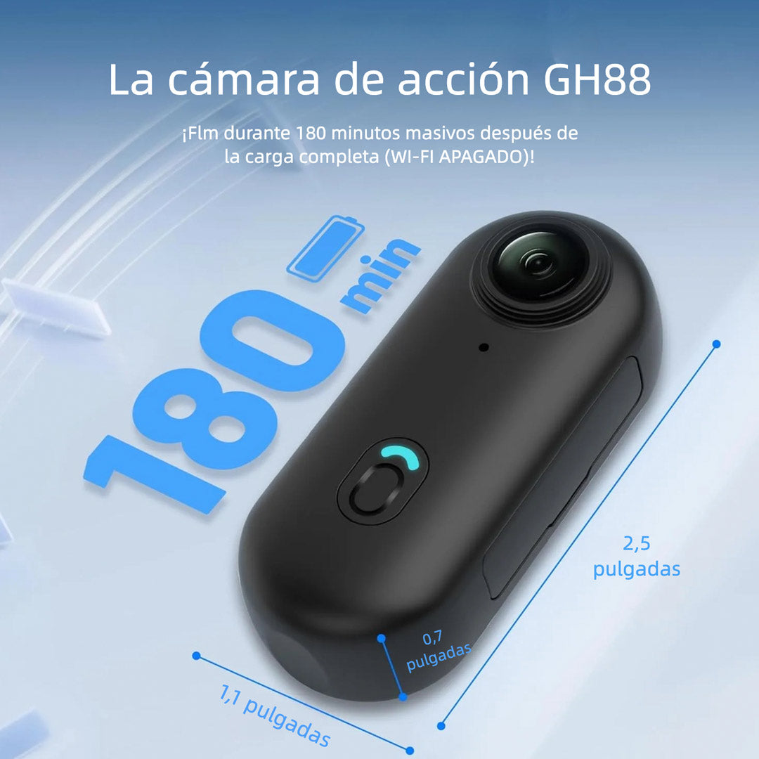 Cámara Corporal Mini 128GB FHD 1080P, Cámara Portátil para Manos Libres con Accesorios Magnéticos, Grabación Discreta para Trabajo, Viajes y Mascotas - CC012