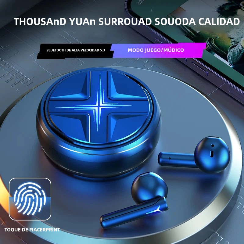 Auriculares Bluetooth 5.3 con luces que cambian de color -BH033 - Yesmart