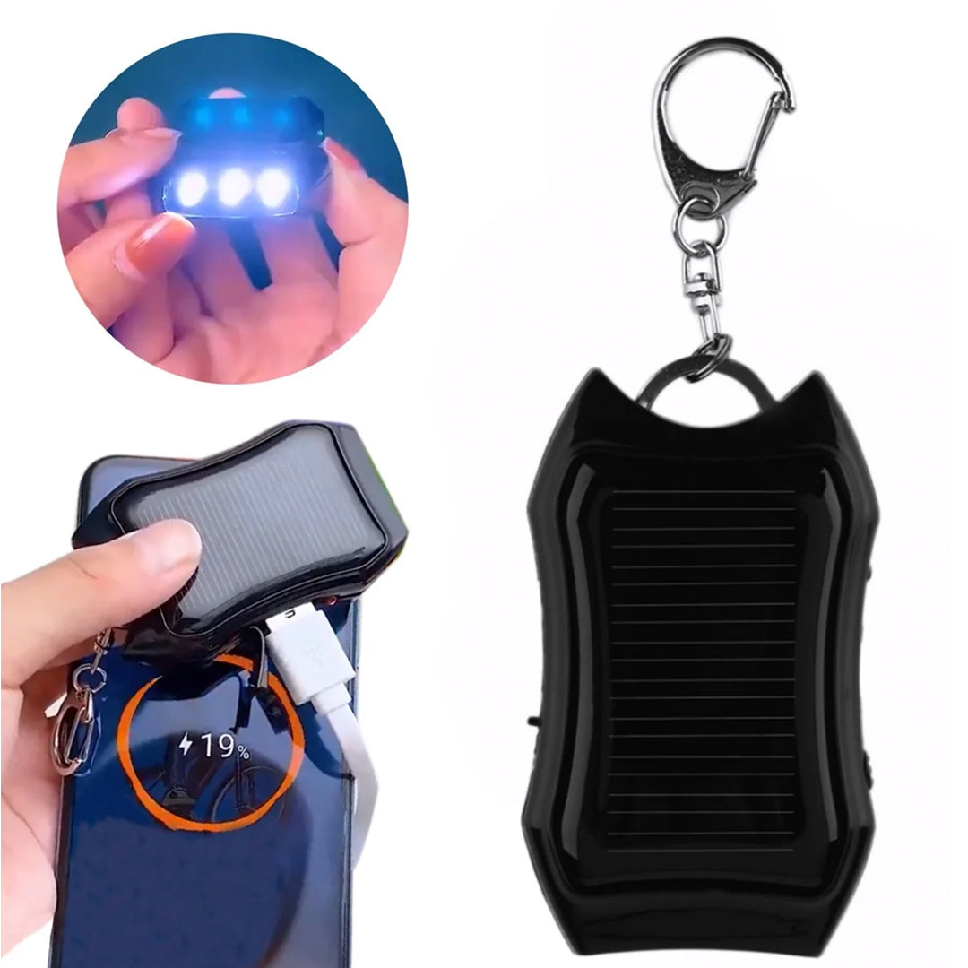 Power Bank Solar con Llavero - Cargador Portátil con Panel Solar Mini para Celulares y Supervivencia al Aire Libre BP006 - Yesmart