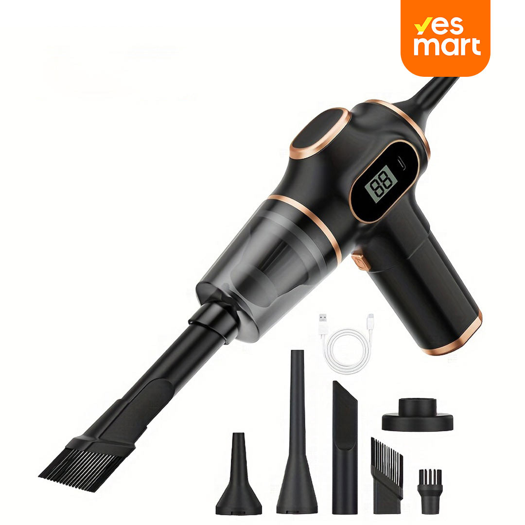Aspiradora de Mano 2 en 1 para Coche 290,000 Pa - Con Soplado y Carga Rápida, Compacta y Portátil AE001