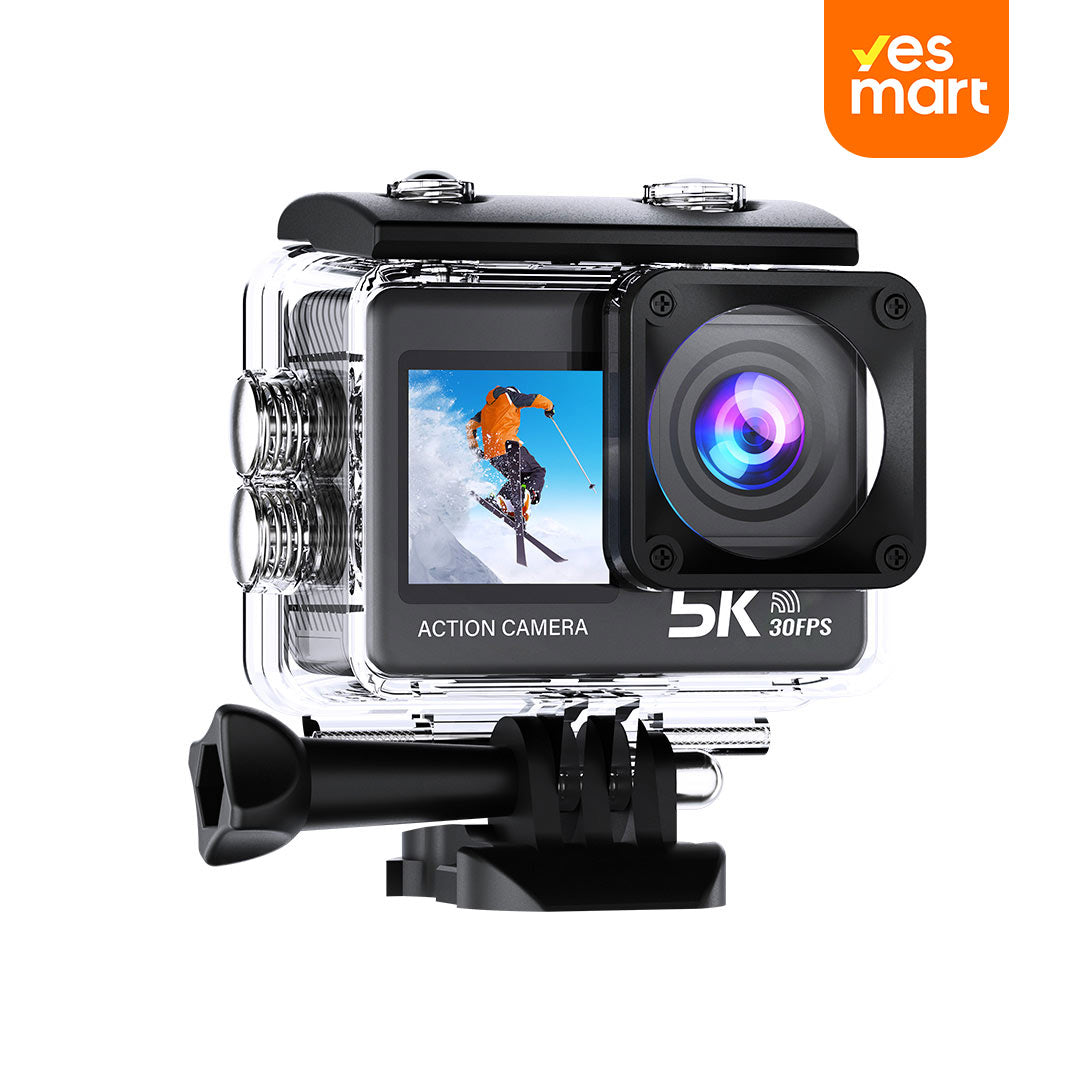 Cámara Deportiva 5K Sumergible con Doble Pantalla y Wi-Fi CC001