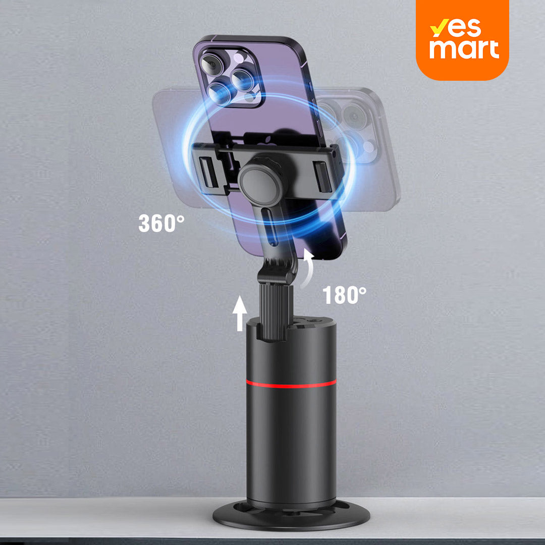 Soporte Inteligente para Celular con Seguimiento Automático – Trípode 360° con Cámara Incorporada, Sin App, Control Remoto, Recargable, para Live Streaming, Vlogging y Selfies – SC009
