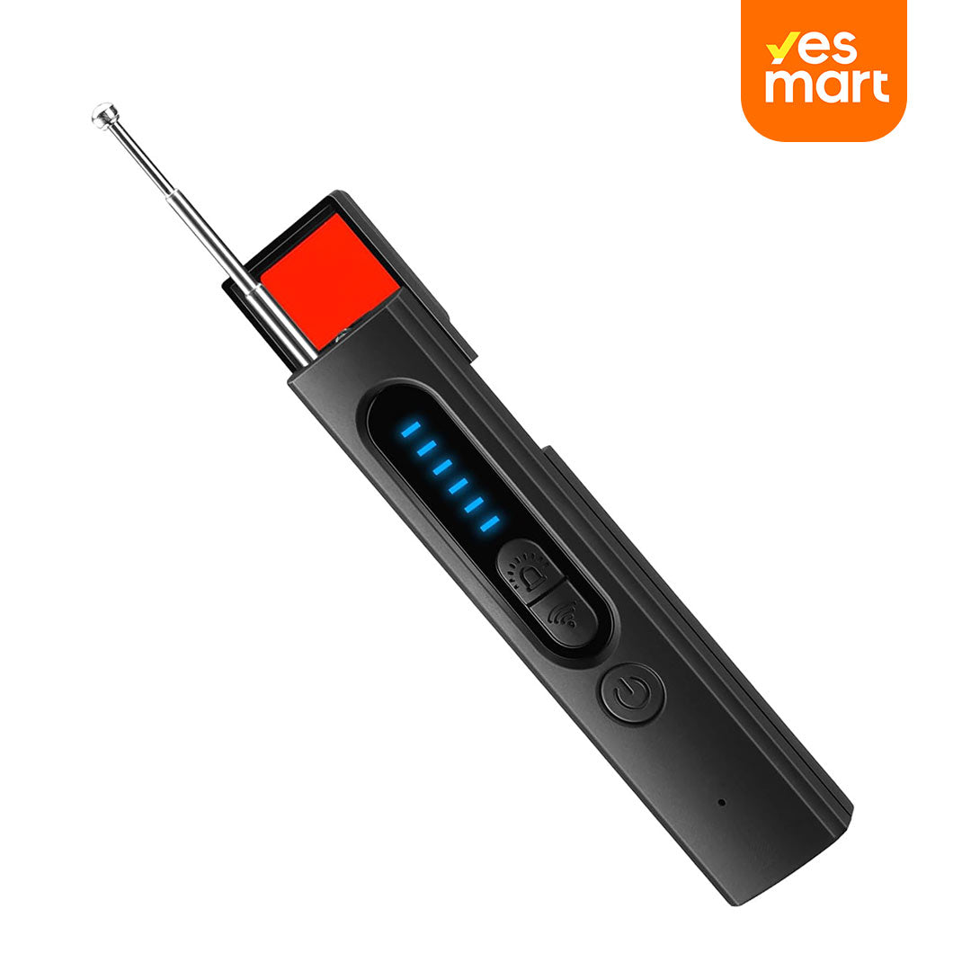 Detector de Cámara Oculta, Detector de Dispositivos de Escucha, Detector de GPS y Antiespionaje, Escáner Electrónico con Sensibilidad Ajustable, 30 Horas de Uso - CV004
