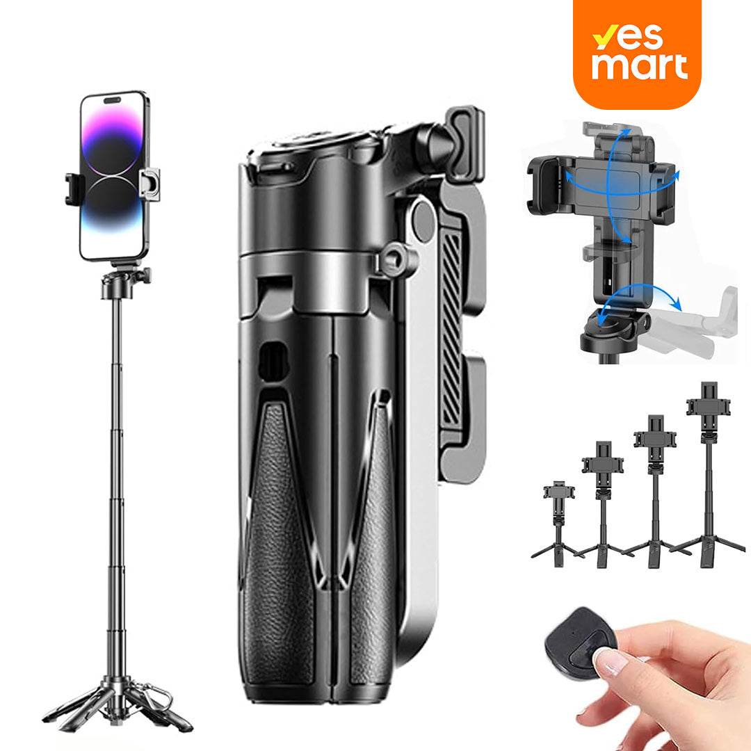 Trípode Selfie Portátil con Control Remoto Inalámbrico y Soporte Retráctil para iPhone – SC004