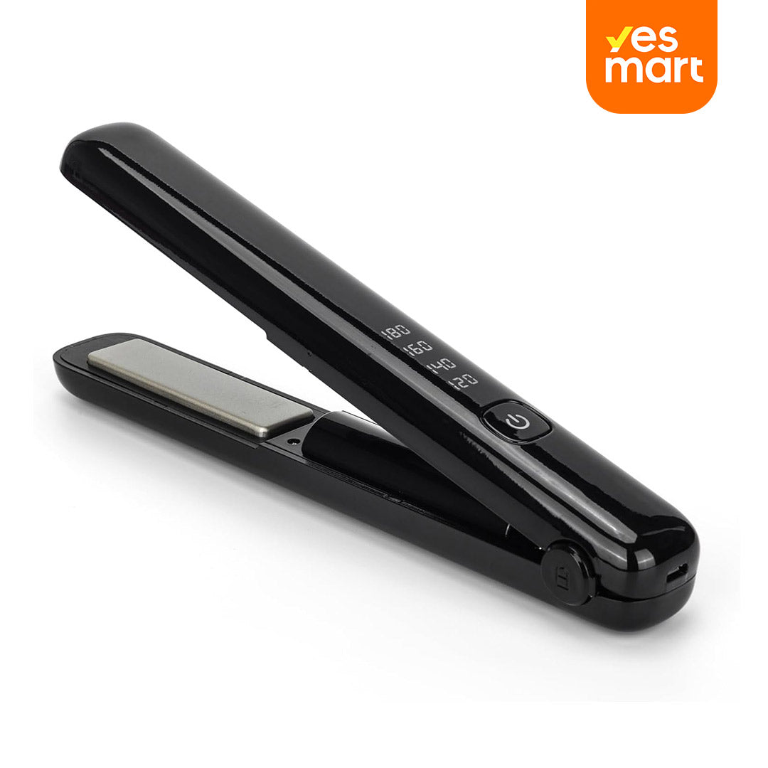 Plancha de Cabello Inalámbrica – Alisadora Recargable 4 Niveles de Calor, Placas de Cerámica, para Cabello Fino y Suave, Ideal para Viaje, Ondas y Rizos con Calidad de Salón – SE008