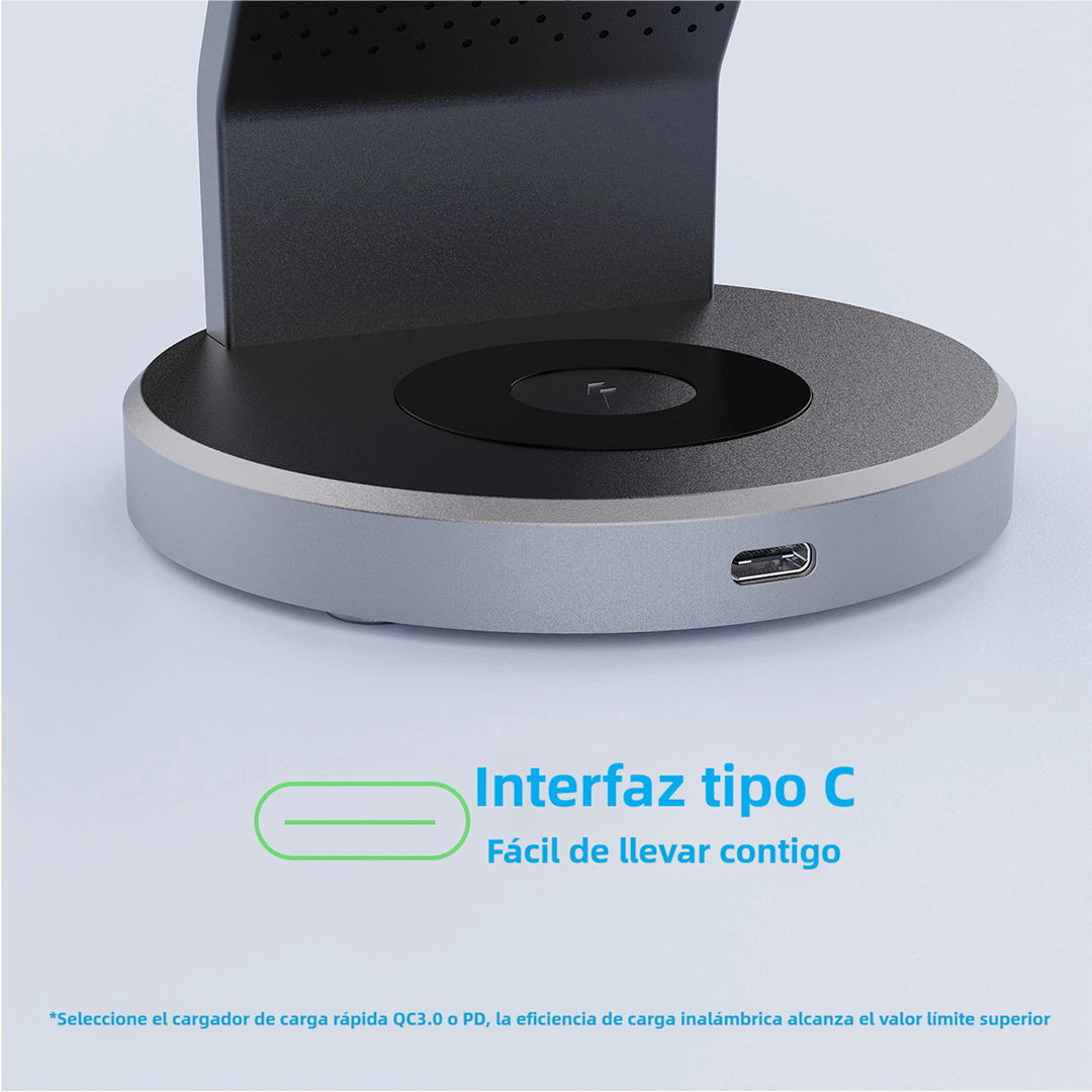 Soporte Magnético de Cargador Inalámbrico 3 en 1 para iPhone, iWatch y AirPods con Carga Rápida CI007 - Yesmart