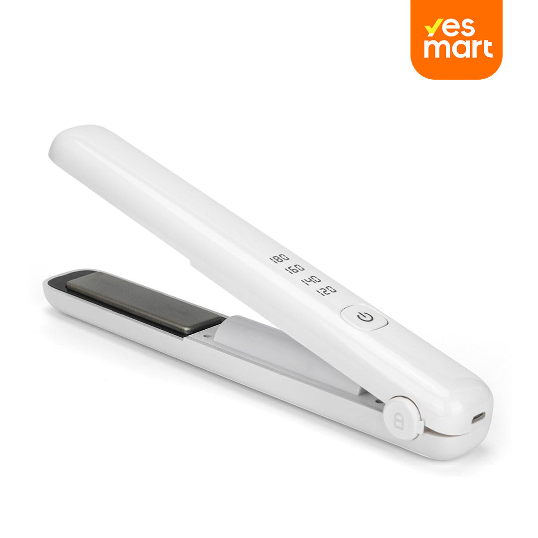 Plancha de Cabello Inalámbrica – Alisadora Recargable 4 Niveles de Calor, Placas de Cerámica, para Cabello Fino y Suave, Ideal para Viaje, Ondas y Rizos con Calidad de Salón – SE008