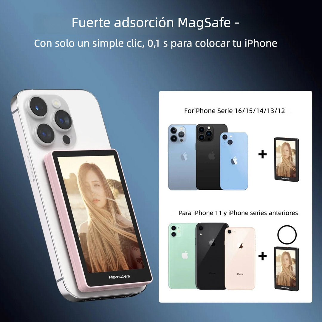 Monitor Vlog Selfie Magnético 1080P para iPhone con Grabación Inalámbrica y Pantalla Giratoria – SC014