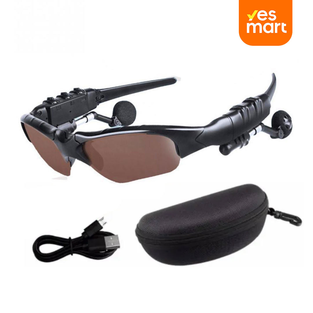 Gafas de Sol Bluetooth Inalámbricas con Estéreo y Protección Rayos UV, Audífonos Bluetooth 4.1 para Música y Llamadas, Para Hombres y Mujeres, con Micrófono - BH038