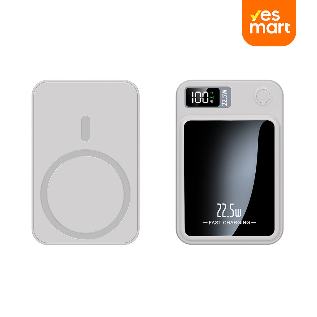 Power Bank Magnético Inalámbrico - Carga Rápida 22.5W con Tecnología MagSafe, Batería de Alta Capacidad y Pantalla LED Digital BP003