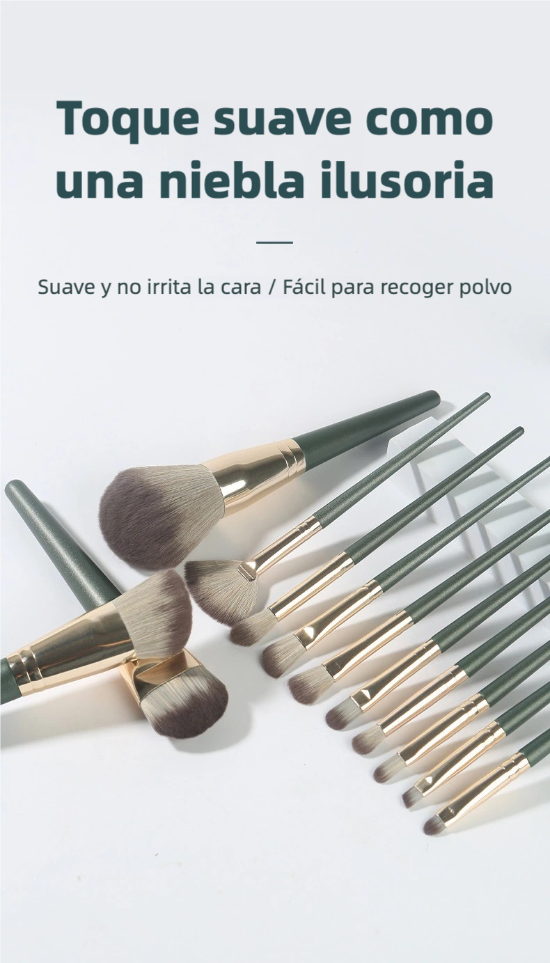 Set de 14 brochas de maquillaje | Suaves, completas, ideal para principiantes