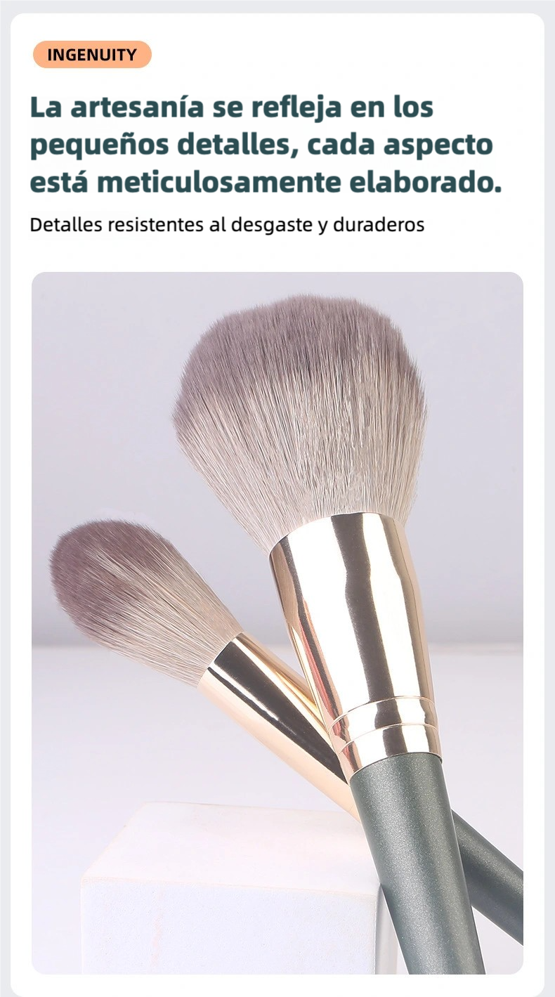 Set de 14 brochas de maquillaje | Suaves, completas, ideal para principiantes