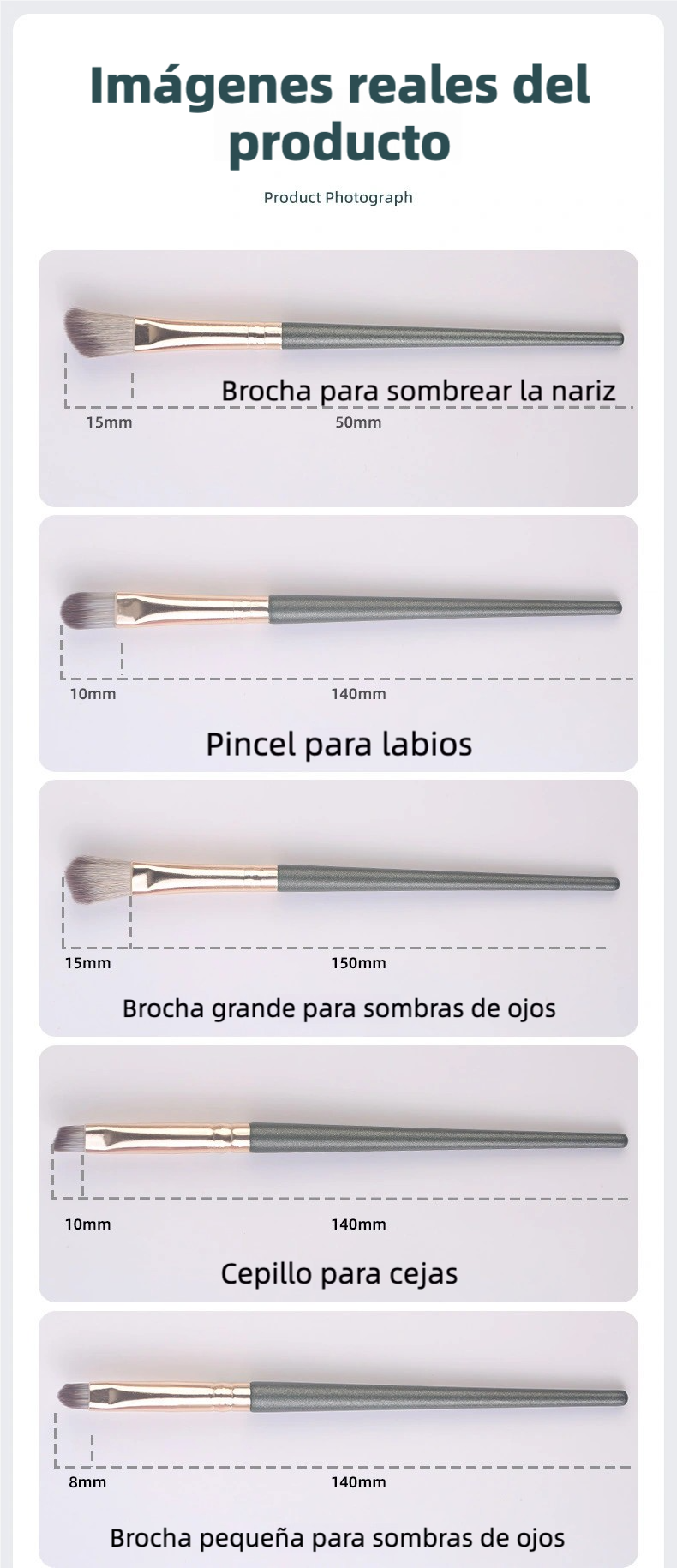 Set de 14 brochas de maquillaje | Suaves, completas, ideal para principiantes
