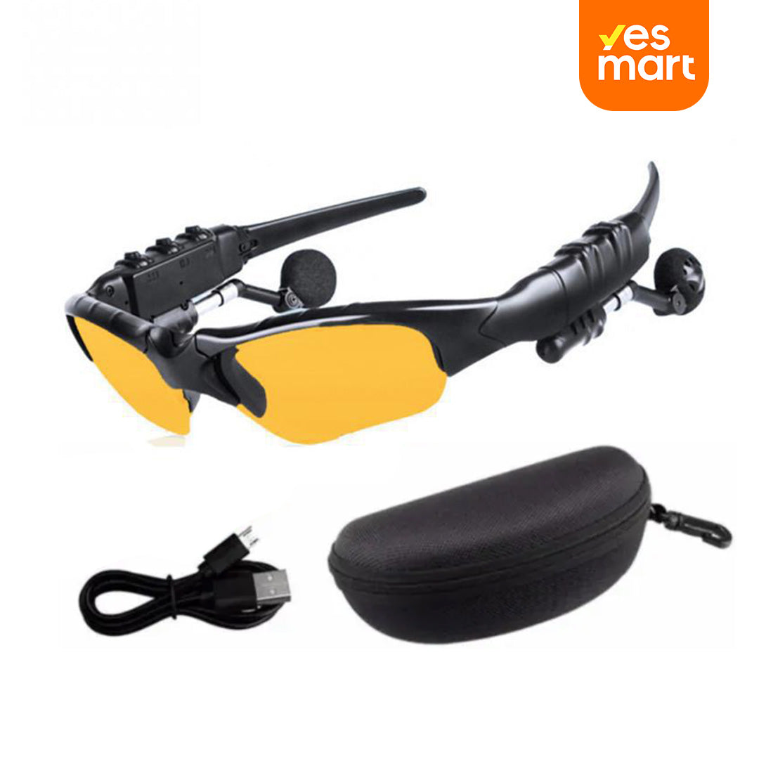 Gafas de Sol Bluetooth Inalámbricas con Estéreo y Protección Rayos UV, Audífonos Bluetooth 4.1 para Música y Llamadas, Para Hombres y Mujeres, con Micrófono - BH038