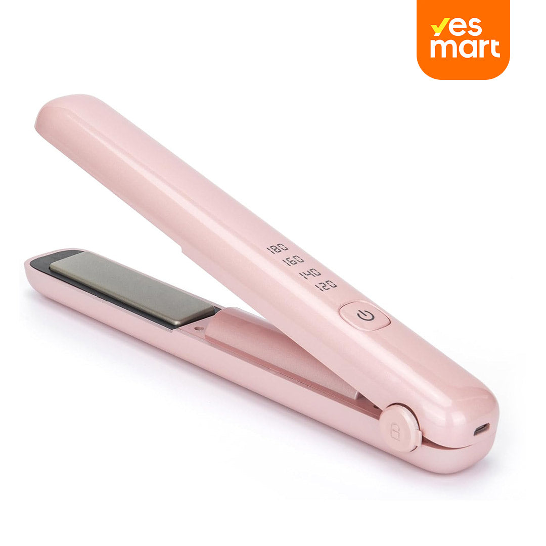 Plancha de Cabello Inalámbrica – Alisadora Recargable 4 Niveles de Calor, Placas de Cerámica, para Cabello Fino y Suave, Ideal para Viaje, Ondas y Rizos con Calidad de Salón – SE008