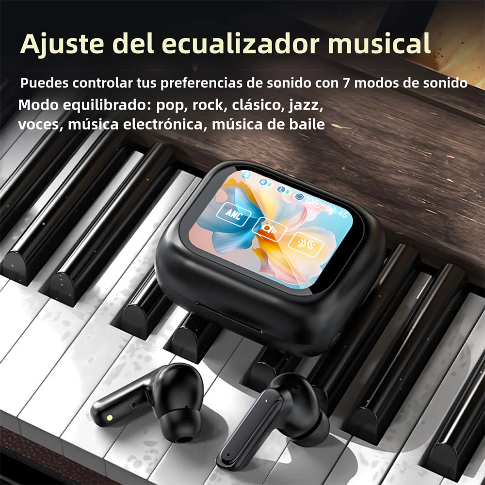 Auriculares Bluetooth 2.01" touch color screen auriculares ANC con reducción de ruido -BH006 - Yesmart