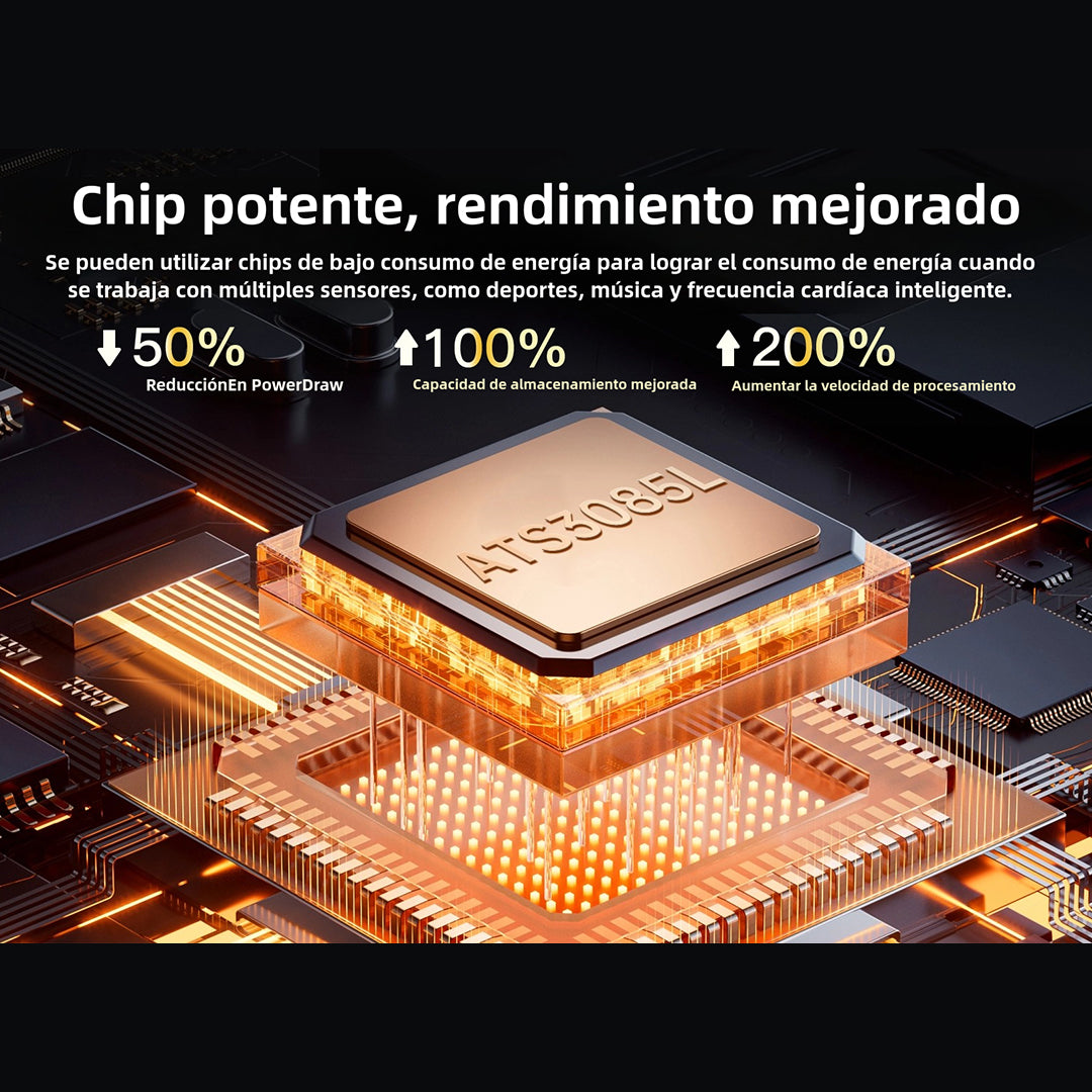 Reloj inteligente Resistente al Agua 5ATM con GPS Deportivo, Pantalla AMOLED, Barómetro y Brújula -SW026 - Yesmart