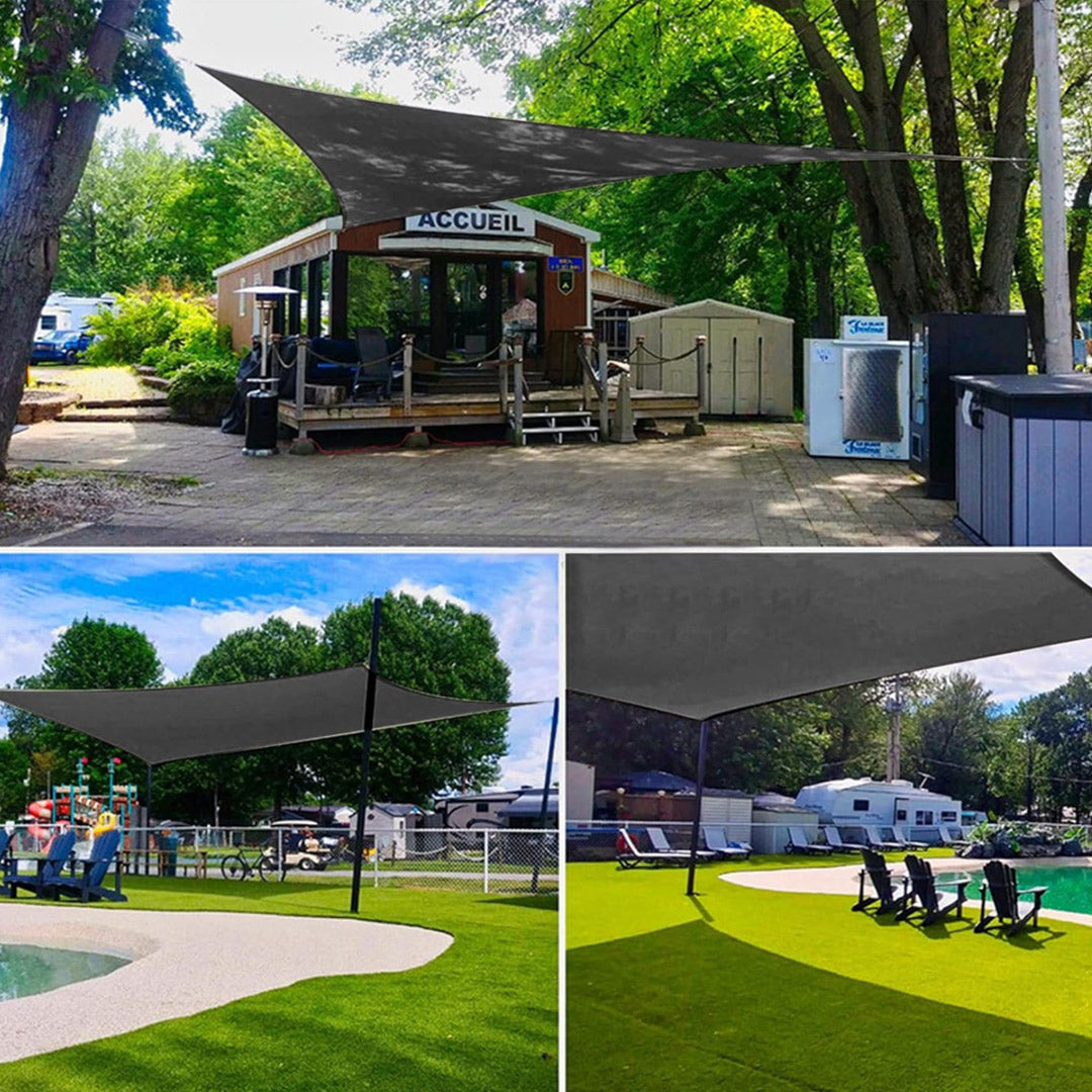 Tela de Sombra Negra al 50%, Malla Duradera 10 x 12 FT con Ojales, Protección Solar y Anticongelante para Plantas, Invernaderos, Patios y Tomates JP007