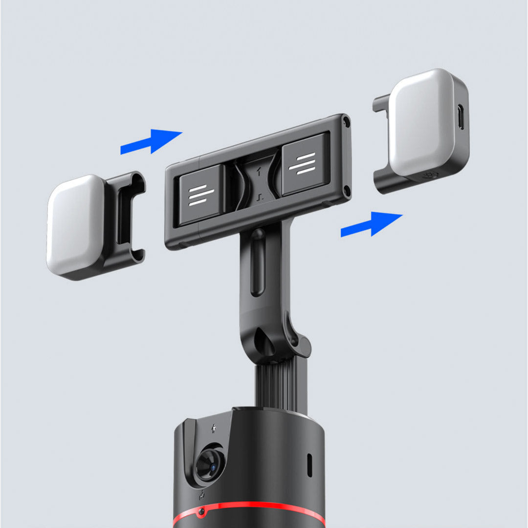Soporte Inteligente para Celular con Seguimiento Automático – Trípode 360° con Cámara Incorporada, Sin App, Control Remoto, Recargable, para Live Streaming, Vlogging y Selfies – SC009