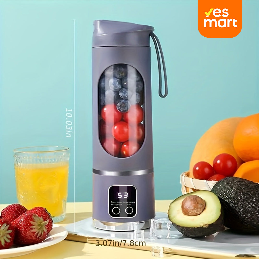 Licuadora Portátil de 15 Onzas (435.2 ml) Recargable por USB, Sin Cables, Personal Blender sin BPA, Ideal para Batidos y Smoothies - EJ007