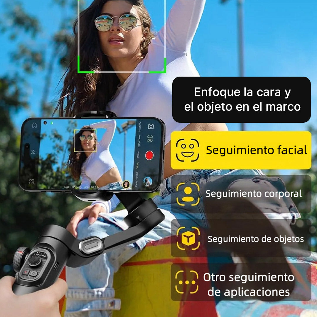 Estabilizador Gimbal 3 Ejes Plegable para Smartphone con Rueda de Enfoque y Control Inteligente – SC015