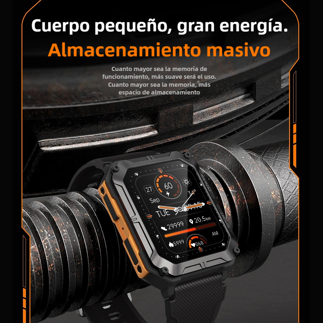 Reloj Inteligente Resistente con Llamadas, Monitor de Salud, 10 ATM Impermeable y Batería de 21 Días SW029 - Yesmart