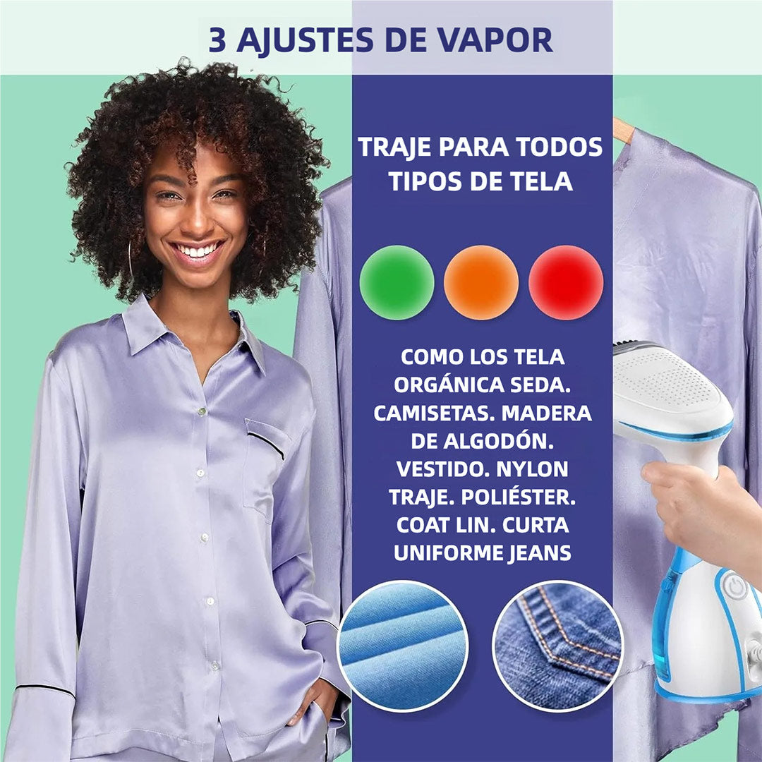 Plancha de Vapor de Mano para Ropa, 1300W, Calentamiento Rápido en 15s, Depósito de 300ml, 3 Modos de Vapor, Diseño Antigoteo, Portátil para Hogar y Viaje PM003