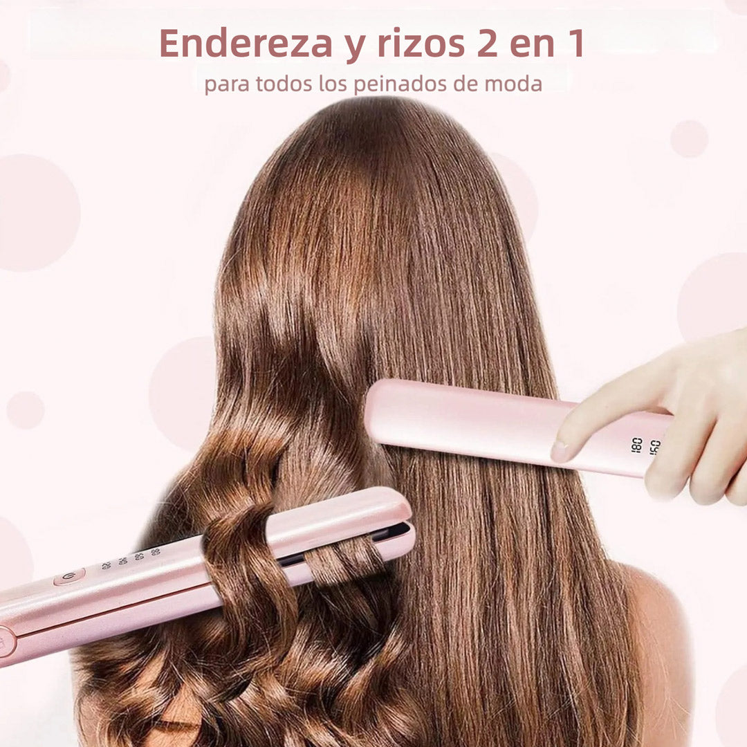 Plancha de Cabello Inalámbrica – Alisadora Recargable 4 Niveles de Calor, Placas de Cerámica, para Cabello Fino y Suave, Ideal para Viaje, Ondas y Rizos con Calidad de Salón – SE008