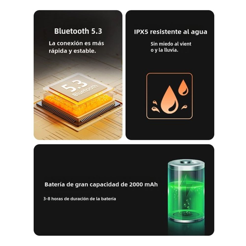 Altavoz Bluetooth RGB luz LED ajustable soporte TF tarjeta - BS002 - Yesmart