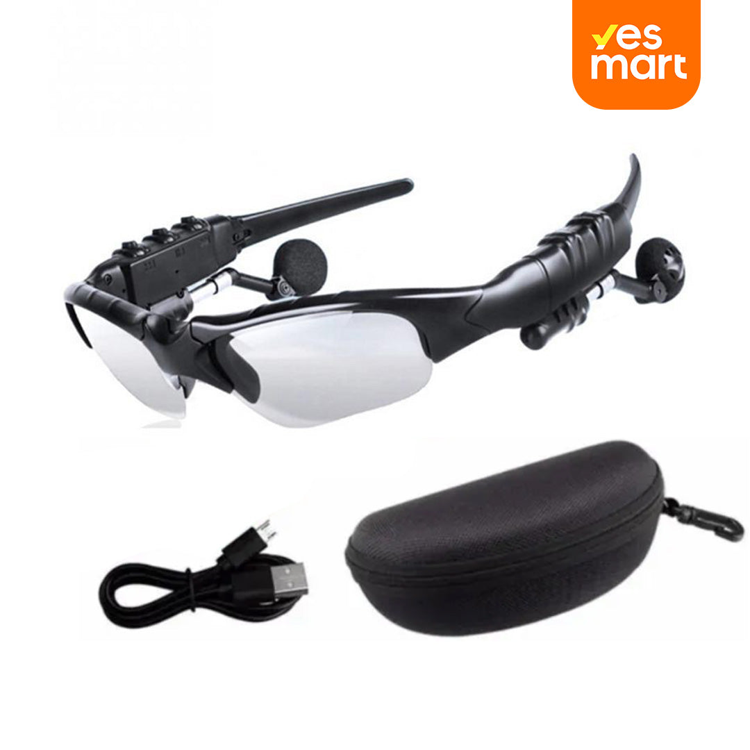 Gafas de Sol Bluetooth Inalámbricas con Estéreo y Protección Rayos UV, Audífonos Bluetooth 4.1 para Música y Llamadas, Para Hombres y Mujeres, con Micrófono - BH038