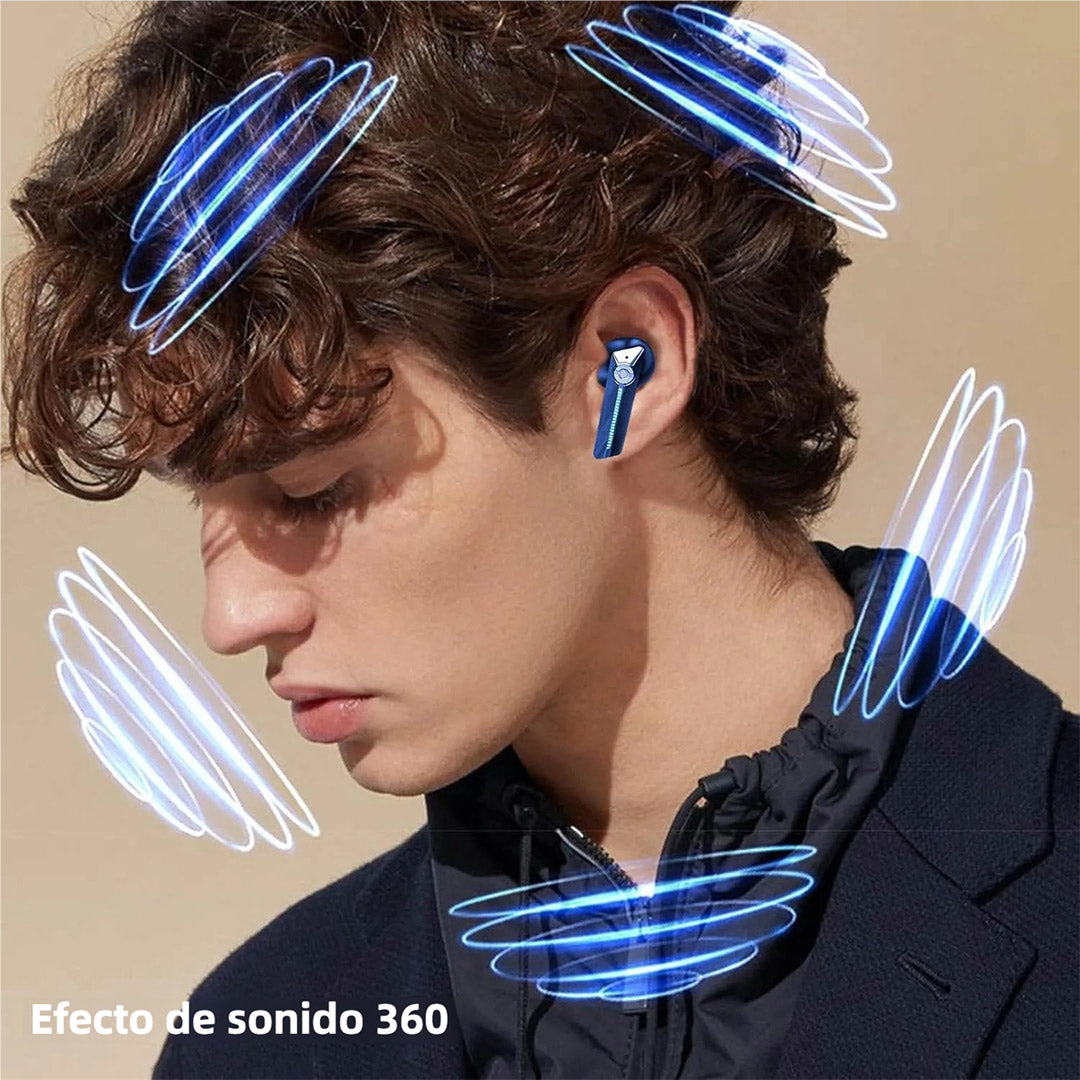 Auriculares Bluetooth 5.3 con pantalla LED y puede cargar teléfonos -BH029