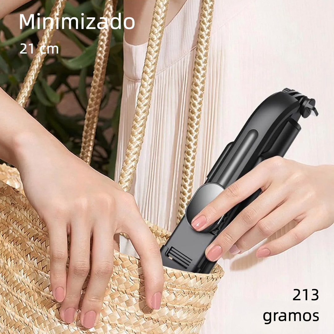 Palo de Selfie Trípode con Luz y Control Remoto – Extensible 114cm para iPhone, Samsung y Android - SC010
